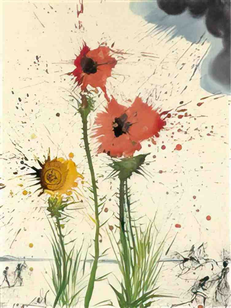 Salvador Dali salvador dali spring explosive Art A4 Photo Print