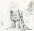 Salvador Dali salvador dali tete de beatrice preparatory study for l Art A4 Photo Print