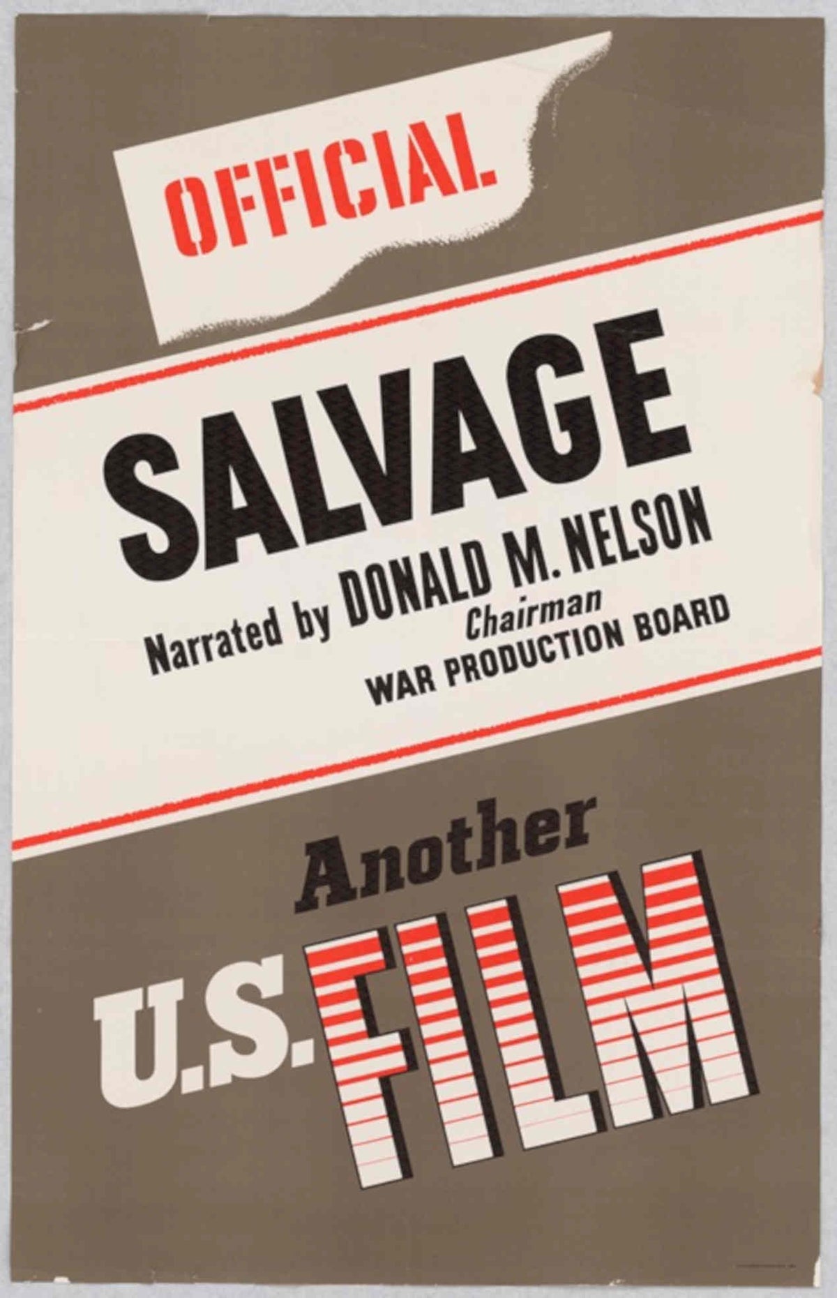 Salvage Us Film American World War II Advert Poster