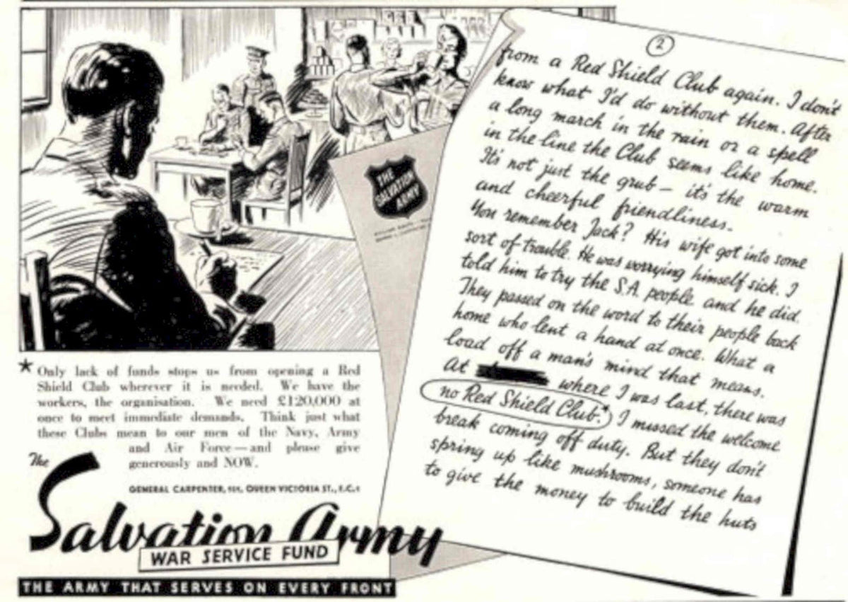 Salvation Army Meeting 1940s Vintage Retro Advert Poster
