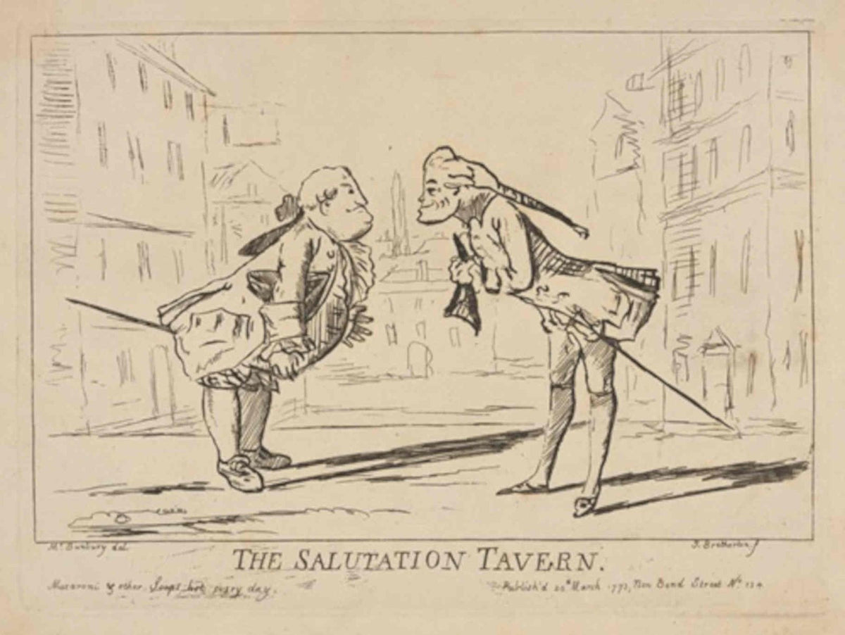 Salvation Tavern Lithograph GB Cartoon Vintage Retro Advert Poster