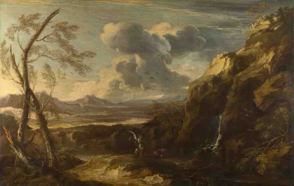 Salvator Rosa Landscape with Tobias and the Angel A4 Photo Print