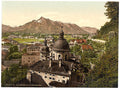 Salzburg and the Unterberg Vintage A4 Photo Print
