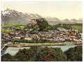Salzburg from the Kapuzinerberg Vintage A4 Photo Print