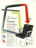 Samson Chair Folding 1950s Vintage Retro Advert Poster