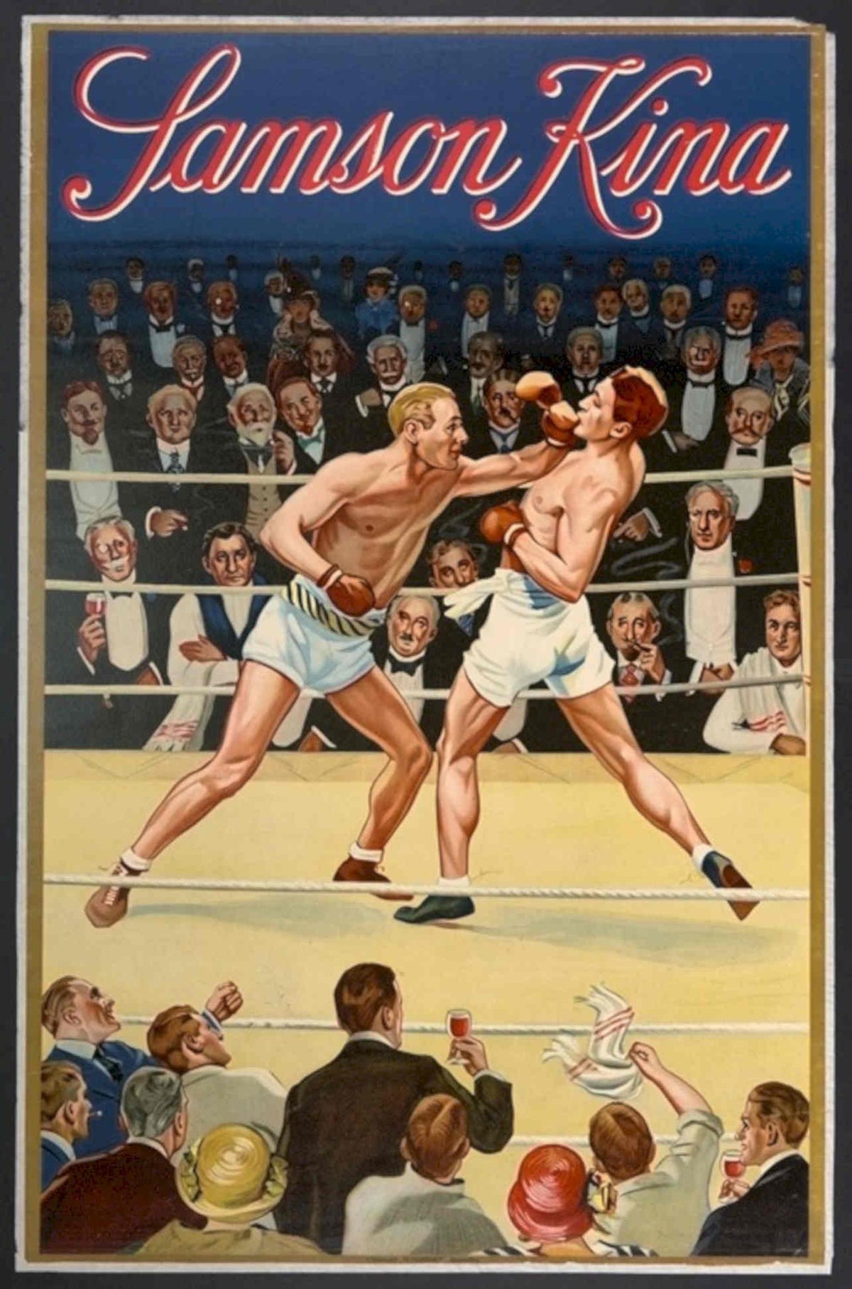 Samson Kina Fight Vintage Retro Advert Poster