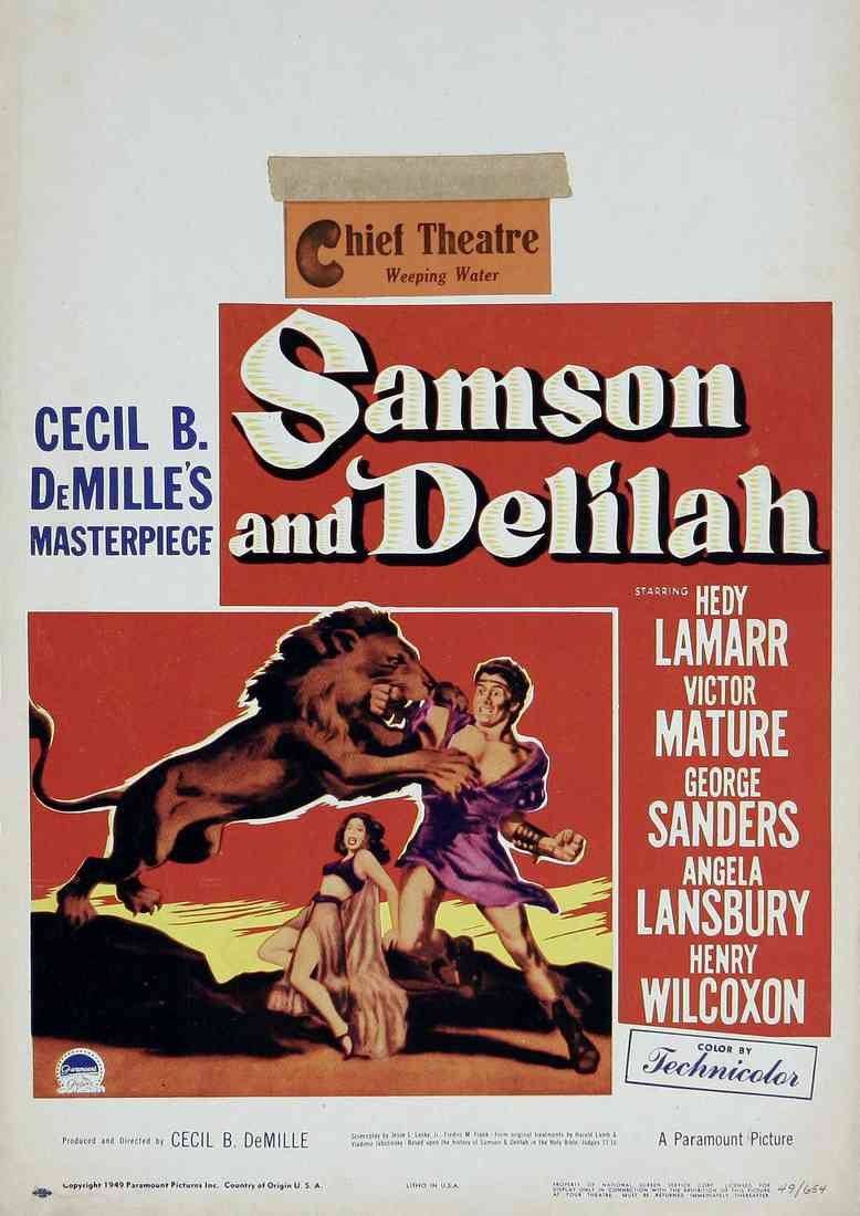 Samson and Delilah 1949 04 Film A4 Photo Print