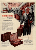 Samsonite Streamlite Red 1940s Vintage Retro Advert Poster