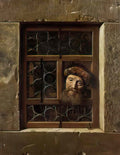 Samuel Dirksz van Hoogstraten old man looking through a window 1653 Art A4 Photo Print