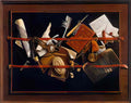 Samuel Dirksz van Hoogstraten trompe l oeil letter board 1668 Art A4 Photo Print