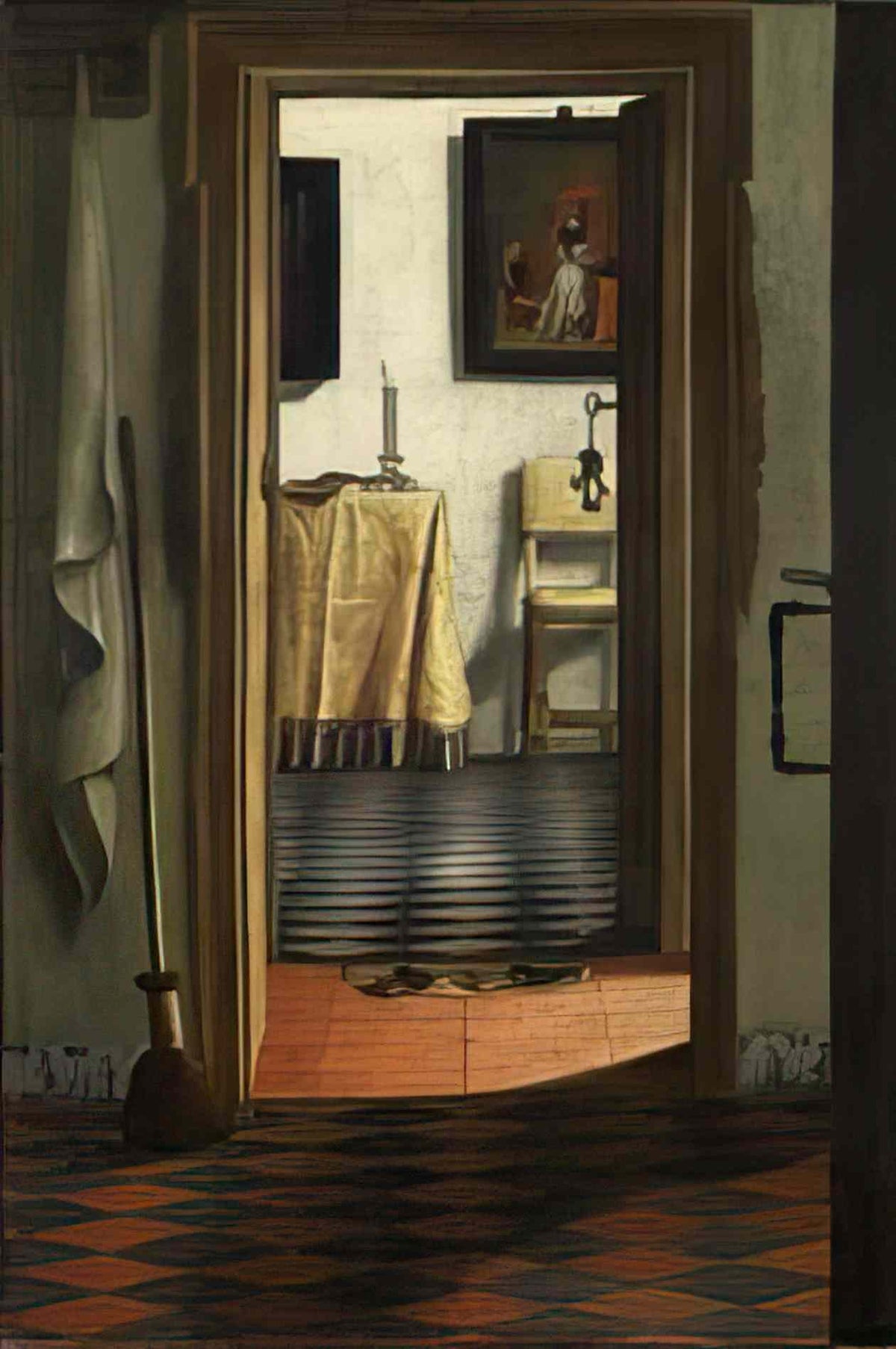 Samuel Dirksz van Hoogstraten view of an interior also known as the s Art A4 Photo Print