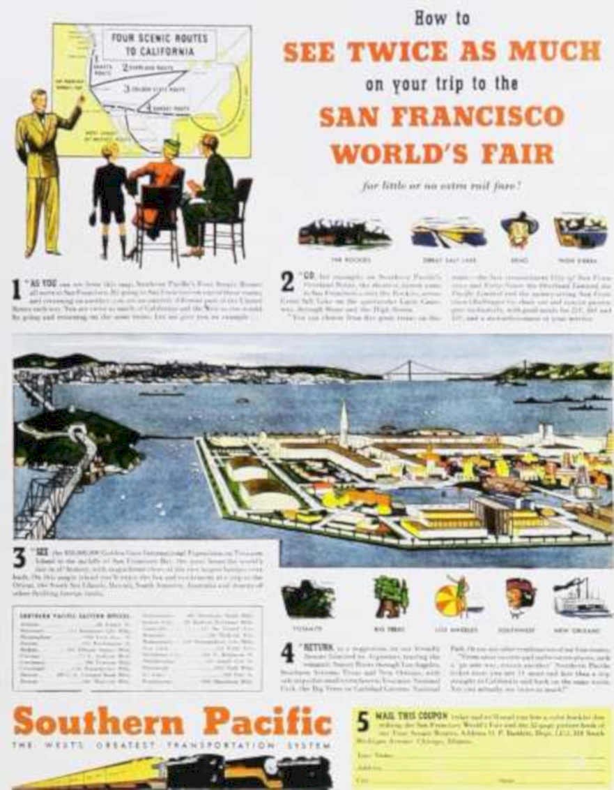 San Francisco Fair Vintage Retro Advert Ads A4 Photo Print