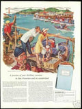 San Francisco Wharf Vintage Retro Advert Ads A4 Photo Print