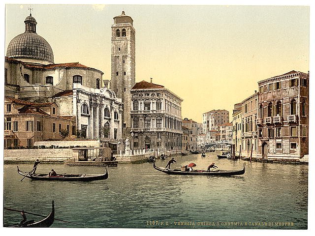 San Geremia Church Venice Vintage A4 Photo Print