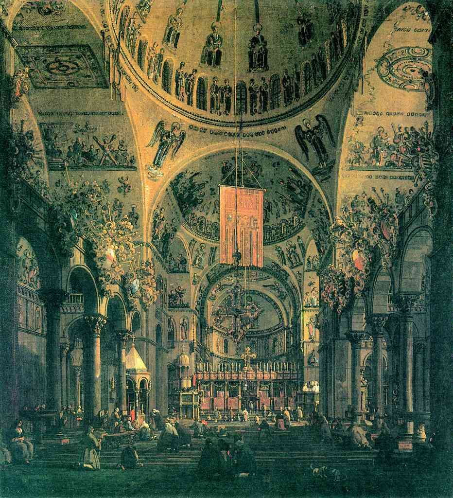 San Marco Inside View Canaletto A4 Photo Print