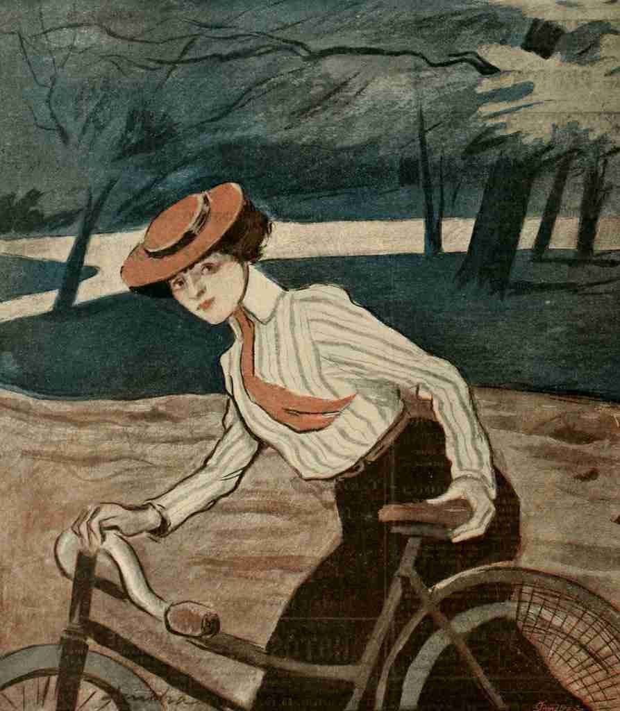 Sancha La Vie en Rose 1903 Bicyclette A4 Photo Print