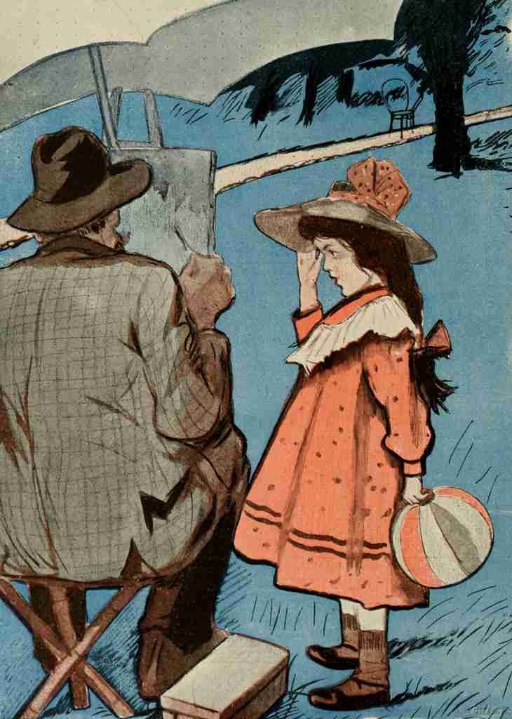 Sancha La Vie en Rose 1903 Can I help you Papa A4 Photo Print