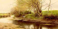 Sanchez Perrier Emilio A Campfire By The River S Edge A4 Photo Print