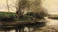 Sanchez Perrier Emilio Feu De Camp Au Bord Dune Riviere A4 Photo Print