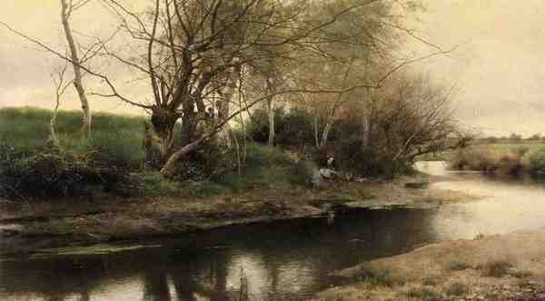 Sanchez Perrier Emilio Feu De Camp Au Bord Dune Riviere A4 Photo Print