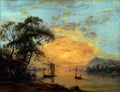 Sandby Paul 1731 1809 A Welsh Sunset River Landscape Vintage A4 Photo Print