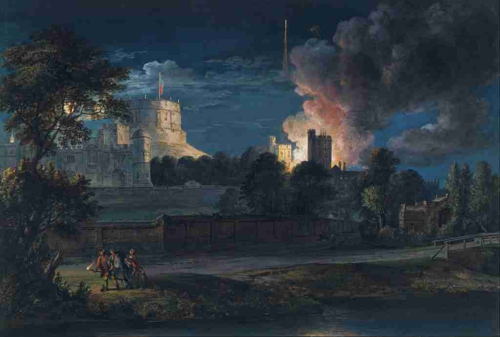 Sandby Paul 1731 1809 Windsor Castle from Datchet Lane on a Rejoicing Night 1768 A4 Photo Print