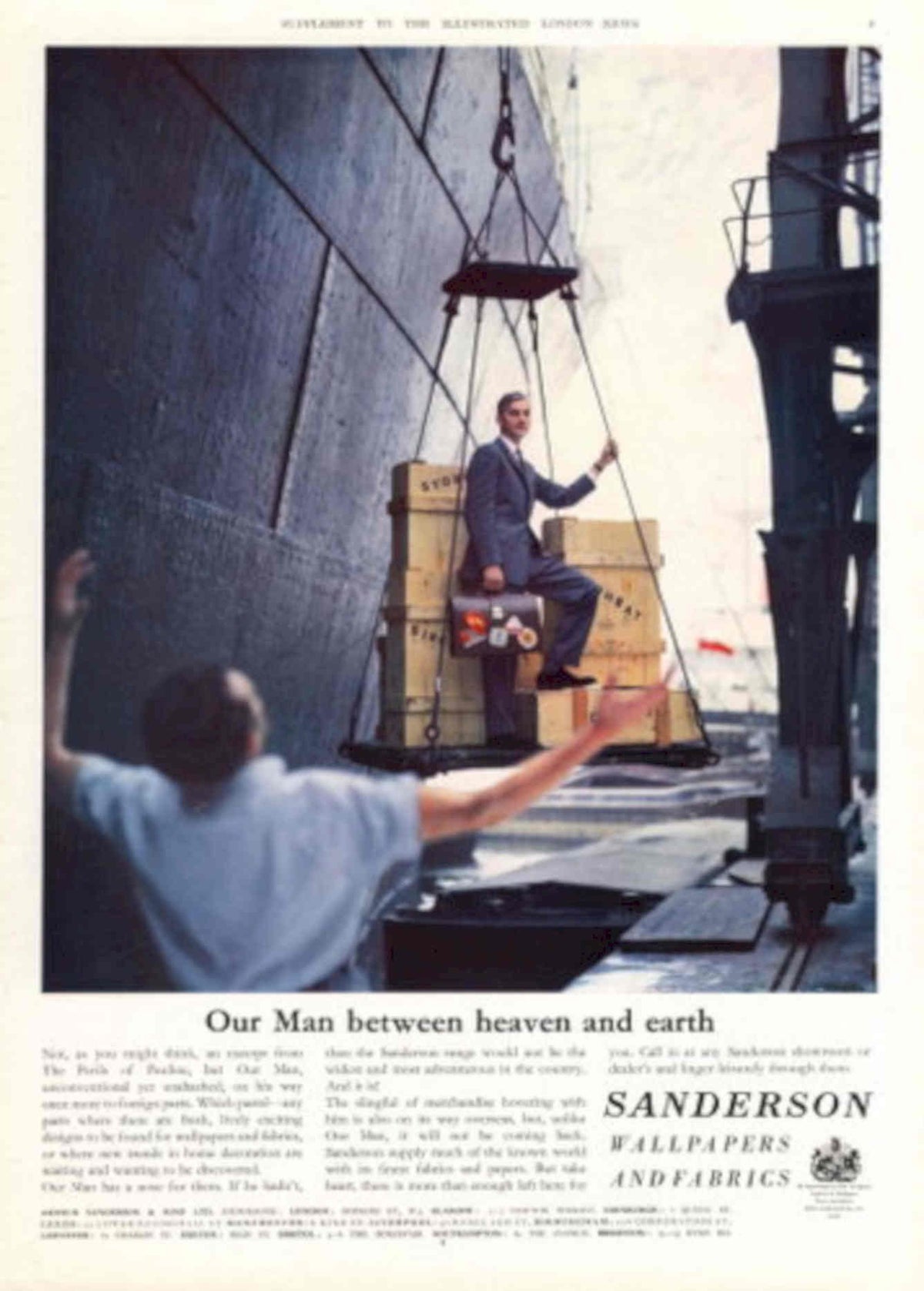 Sander Son Wallpaper 1950s Vintage Retro Advert Poster