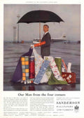 Sanderson Travel Suits 1950s Vintage Retro Advert Poster