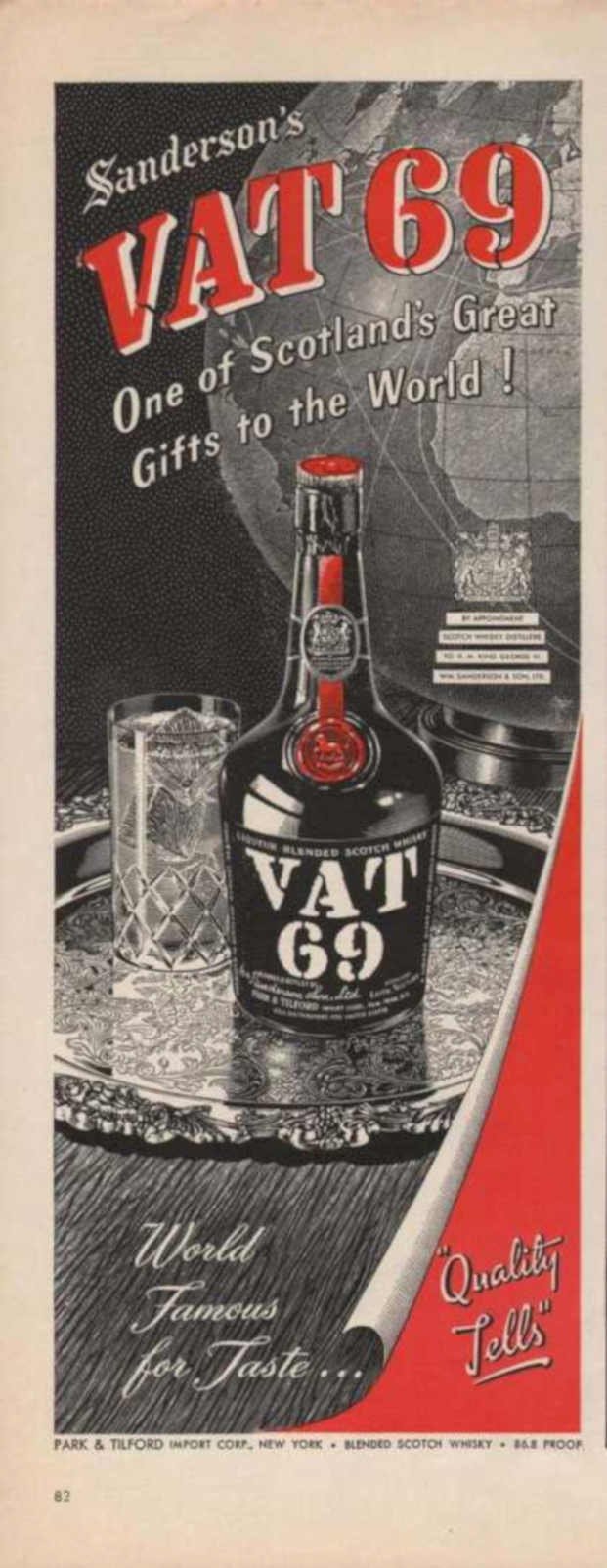 Sanderson Vat 69 Vintage Retro Advert Ads A4 Photo Print