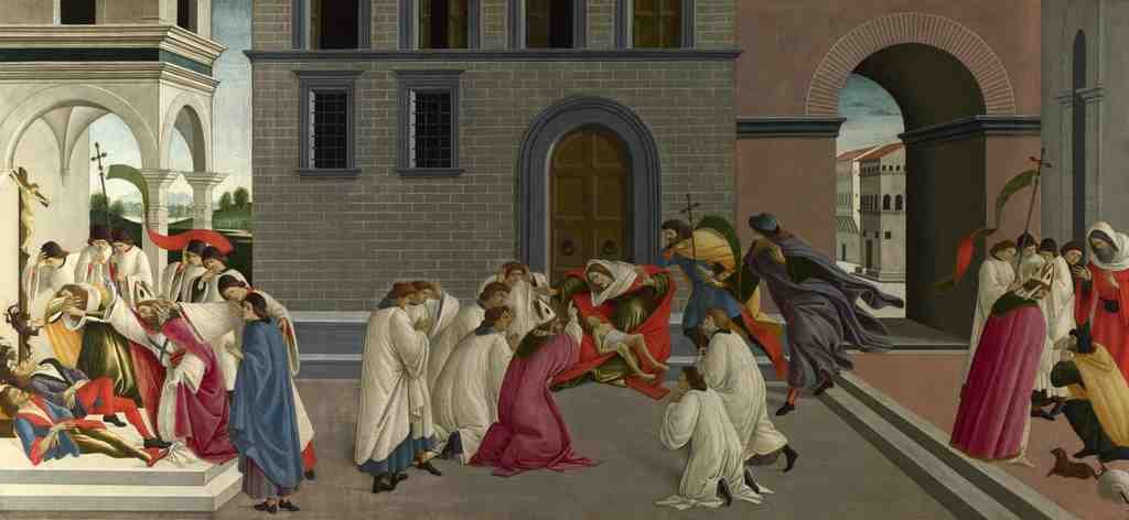 Sandro Botticelli Three Miracles of Saint Zenobius A4 Photo Print