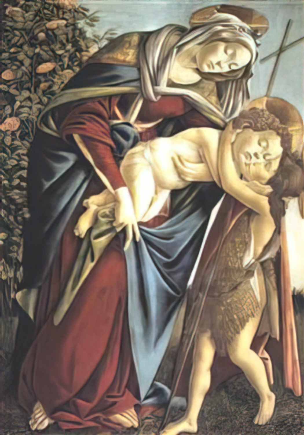 Sandro Botticelli madonna and child and the young st john the baptist Art A4 Photo Print