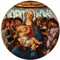 Sandro Botticelli madonna with child and singing angels(1) Art A4 Photo Print