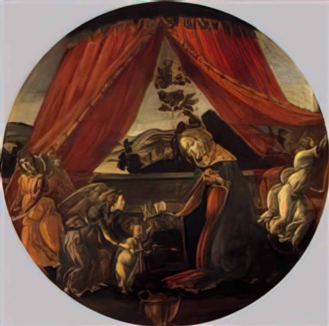Sandro Botticelli madonna with child and three angels(1) Art A4 Photo Print