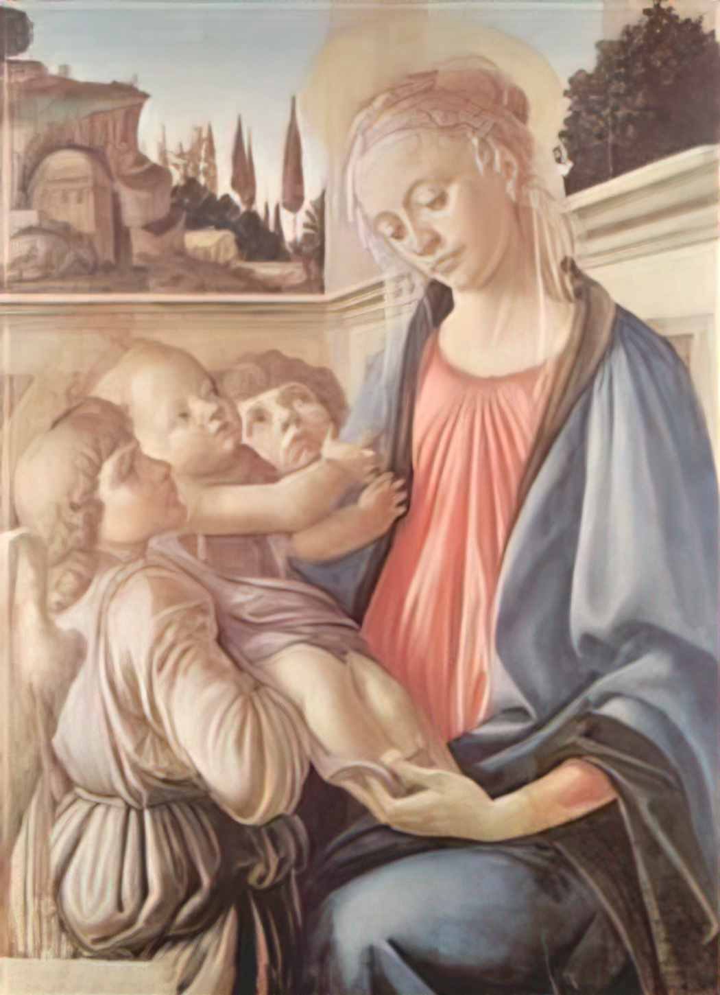 Sandro Botticelli madonna with two angels(1) Art A4 Photo Print