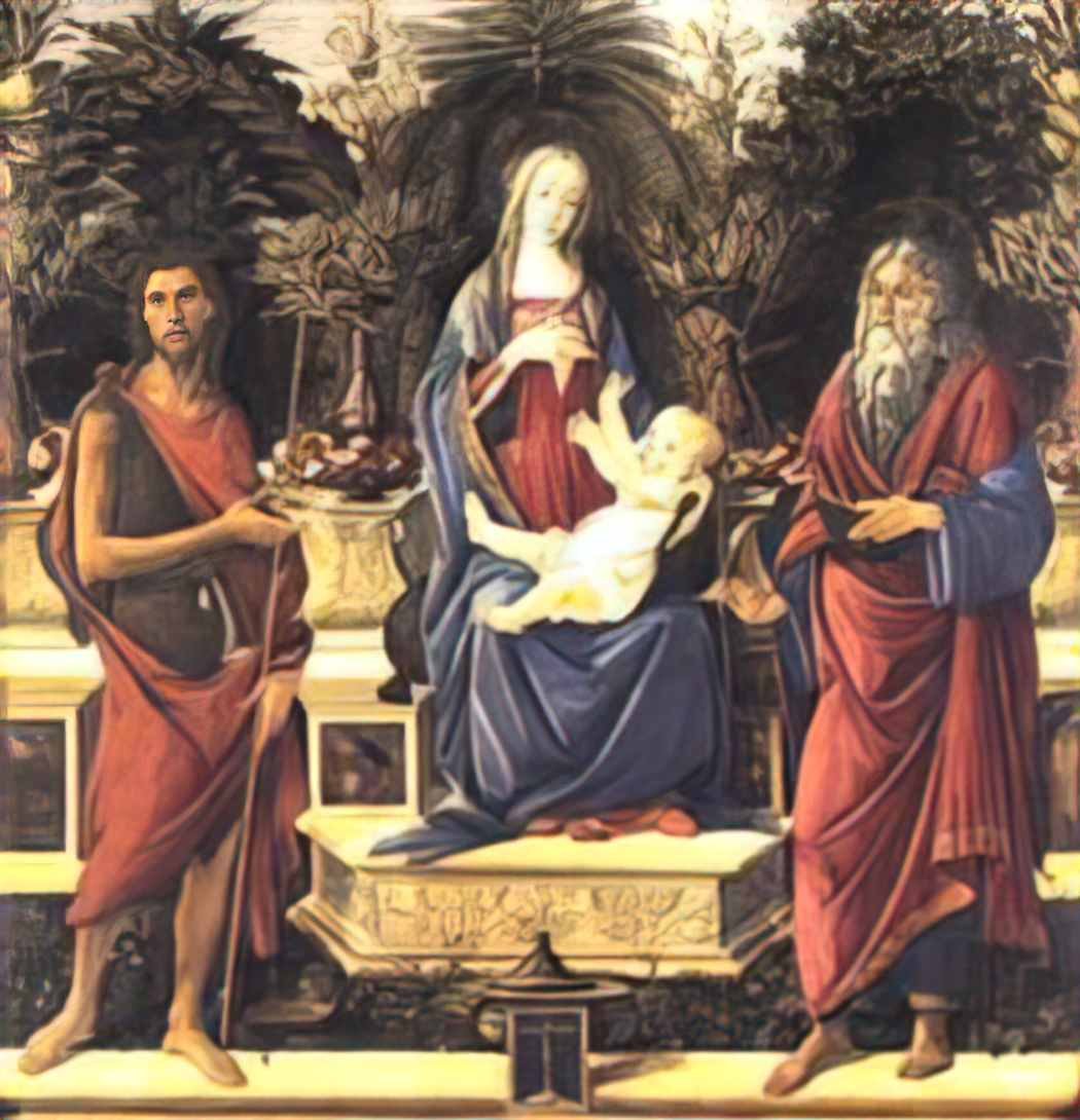 Sandro Botticelli the virgin and child enthroned 1484(1) Art A4 Photo Print