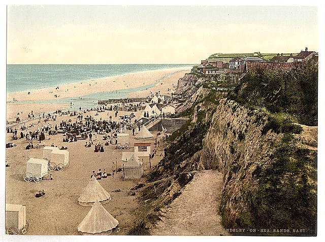 Sands East Mundsley On Sea Vintage A4 Photo Print