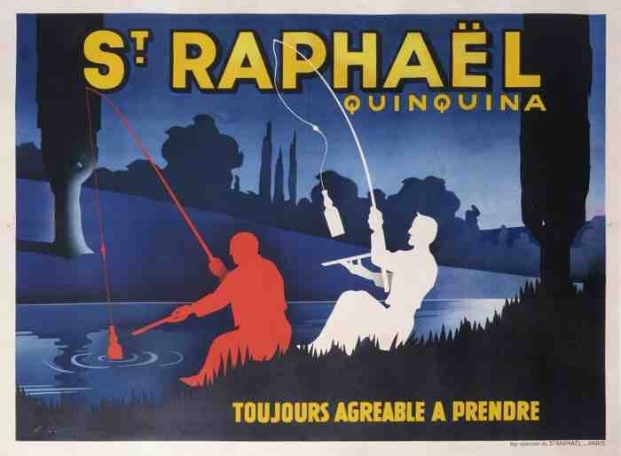 Sanit Raphael Aperitive Fishing Poster Vintage Advert A4 Photo Print