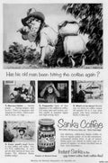 Sanka Coffee Cowboy Vintage Retro Advert Ads A4 Photo Print