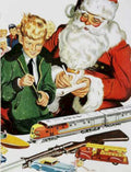 Santa Christmas Toys Vintage Retro Advert Ads A4 Photo Print