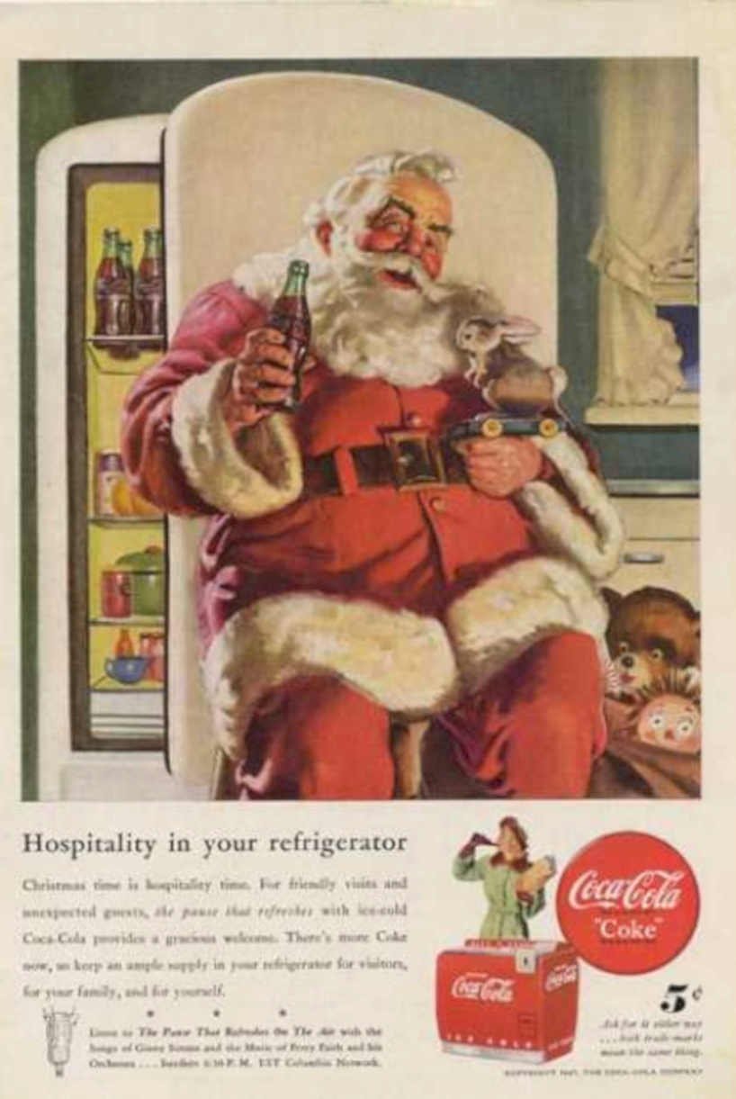 Santa Coca Train Vintage Retro Advert Ads A4 Photo Print