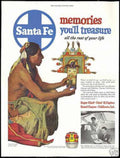 Santa Fe Canyon Vintage Retro Advert Ads A4 Photo Print