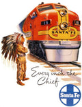 Santa Fe Chief 1950s Vintage Retro Advert Poster