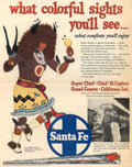 Santa Fe Dancer Vintage Retro Advert Ads A4 Photo Print