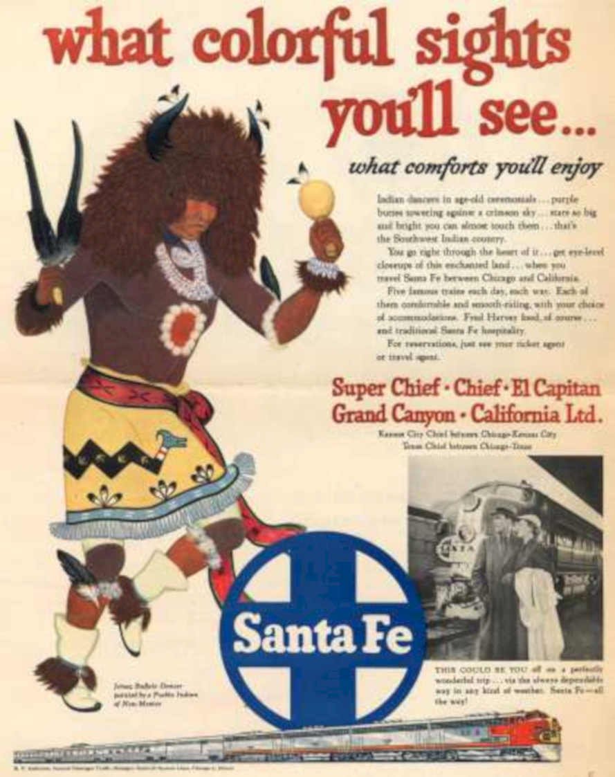 Santa Fe Dancer Vintage Retro Advert Ads A4 Photo Print