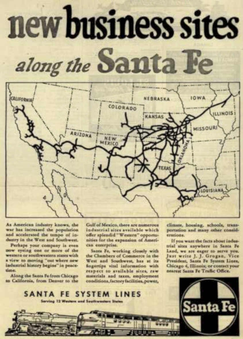 Santa Fe System Vintage Retro Advert Ads A4 Photo Print