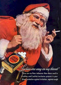 Santa Lucky Strike Vintage Retro Advert Ads A4 Photo Print