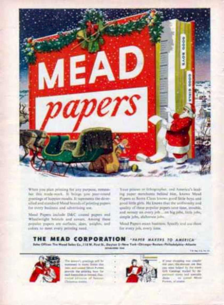Santa Sleigh Snow Vintage Retro Advert Ads A4 Photo Print