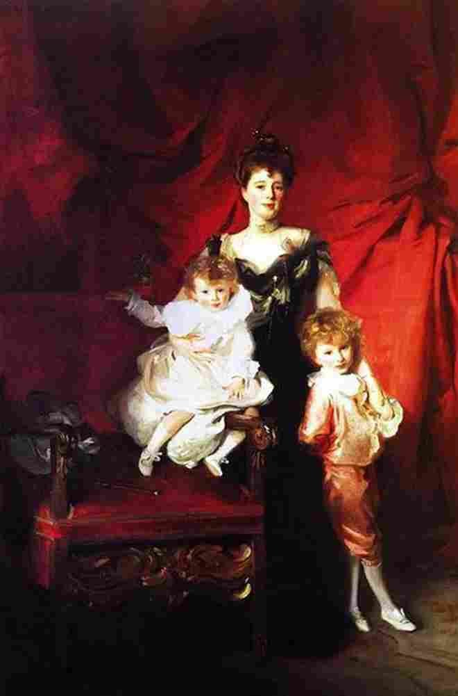 Sar Mrs Cazalet and Children Art A4 Photo Print