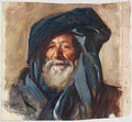 Sar Old Man with Dark Turban Art A4 Photo Print