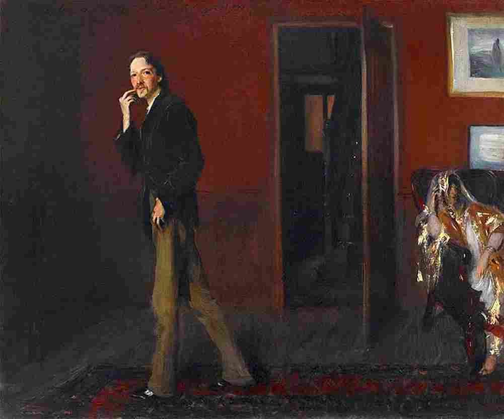 Sar Robert Louis Stevenson and His Wife Art A4 Photo Print
